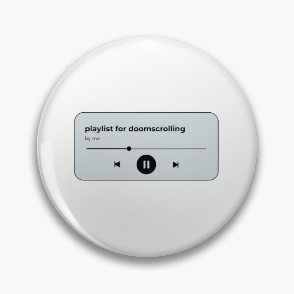 Item preview, playlist for doomscrolling (music player) (pastel grey version) designed and sold by Hi-kari.