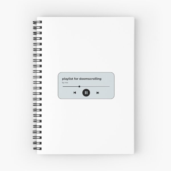 Item preview, playlist for doomscrolling (music player) (pastel grey version) designed and sold by Hi-kari.