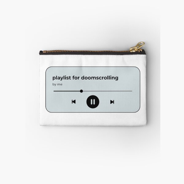 Item preview, playlist for doomscrolling (music player) (pastel grey version) designed and sold by Hi-kari.