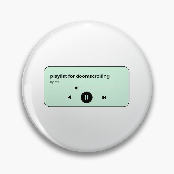 Item preview, playlist for doomscrolling (music player) (light mint green version) designed and sold by Hi-kari.