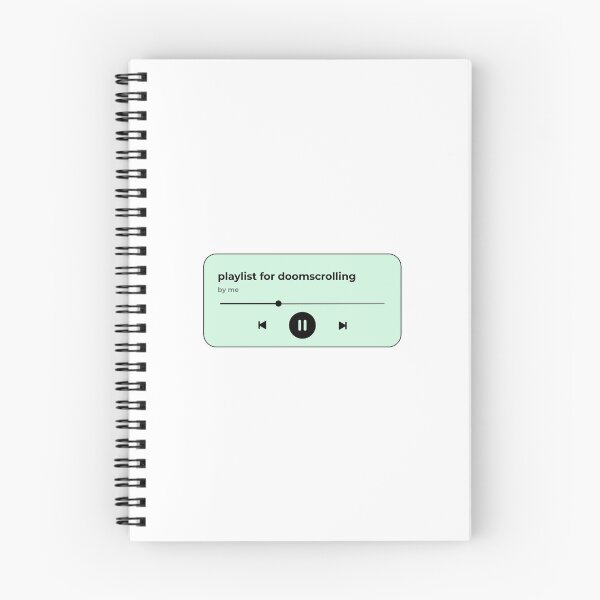 Item preview, playlist for doomscrolling (music player) (light mint green version) designed and sold by Hi-kari.