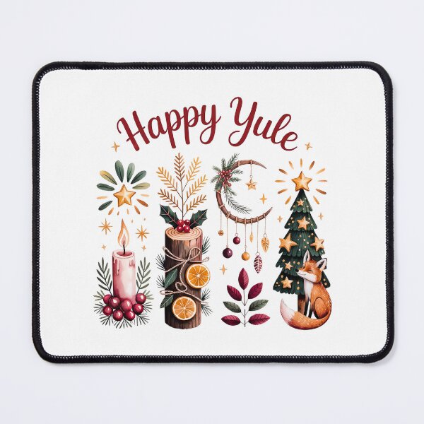Item preview, Happy Yules, Pagan Christmas, Rustic Christmas, Nordic Yule, Cozy Winter, Yule Winter Solstice designed and sold by LeonieAbbott.