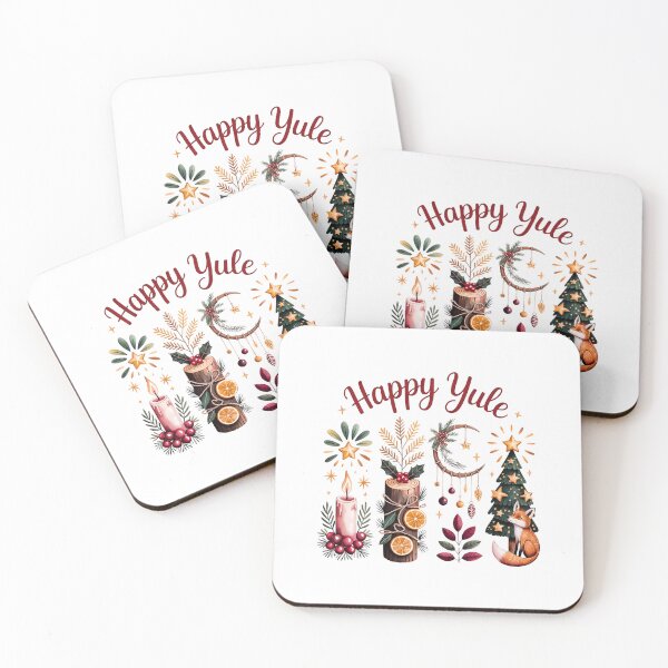 Item preview, Happy Yules, Pagan Christmas, Rustic Christmas, Nordic Yule, Cozy Winter, Yule Winter Solstice designed and sold by LeonieAbbott.