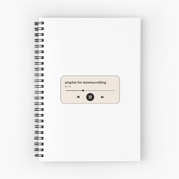 Item preview, playlist for doomscrolling (music player) (light beige version) designed and sold by Hi-kari.
