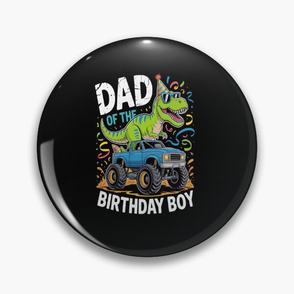 Artikelvorschau, Papa des Geburtstagskindes Monster Truck Dinosaurier Party Kinder T Rex entworfen und verkauft von KonopikaaArt.