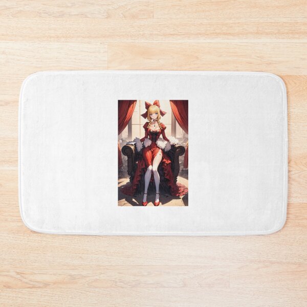 Item preview, Princess Victoria Dark Massacre Anime Art | Blonde Hair Red Gown Throne Aesthetic designed and sold by iloveanimechibi.