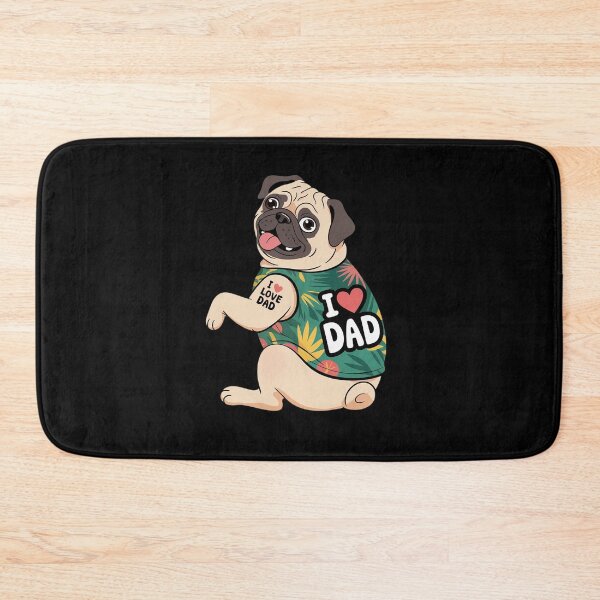 Item preview, Dog Pug Love Dad designed and sold by KonopikaaArt.