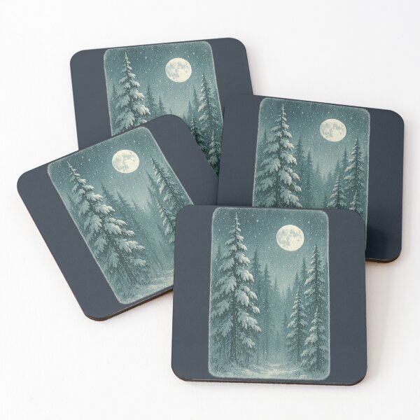 Item preview, Serene Winter Wonderland – Peaceful Snowy Forest Night designed and sold by KrintoryTees.