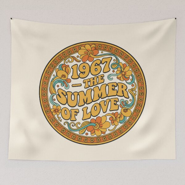 Item preview, 1967 The Summer of Love Psychedelic Floral Circle Design designed and sold by SplashTastic.
