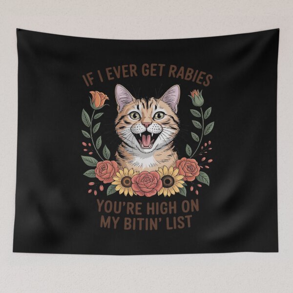 Item preview, If I Ever Get Rabies You're High On My Biting List Cat Lover designed and sold by velltoons.