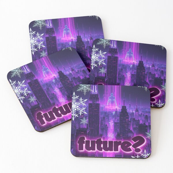 Item preview, futuristic neon cityscape designed and sold by tsintsinshop.