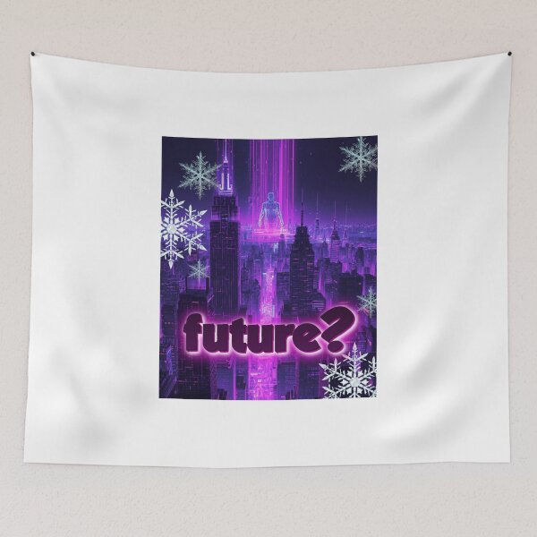 Item preview, futuristic neon cityscape designed and sold by tsintsinshop.