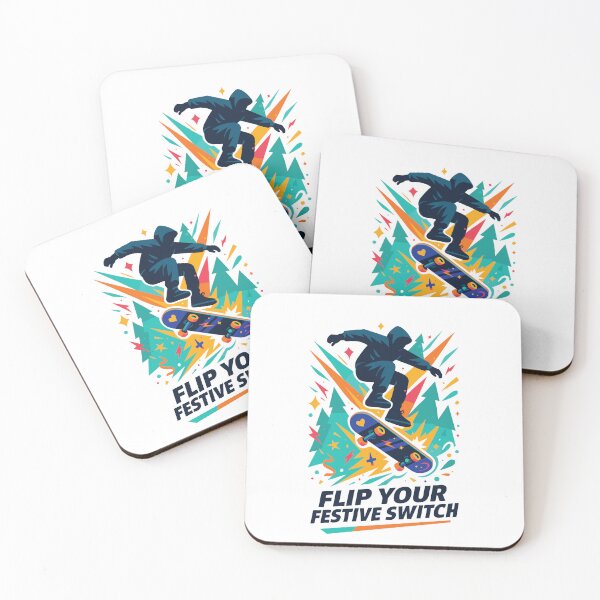 Item preview, Flip Your Festive Switch – Skate Holiday Design designed and sold by Glyph Lab.