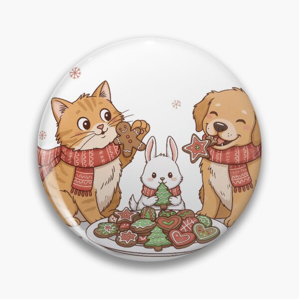 Item preview, Cute Animals Christmas Cookies T-Shirt - Dog Cat Rabbit Nibbling Holiday Snack Tee designed and sold by ZyxDes.