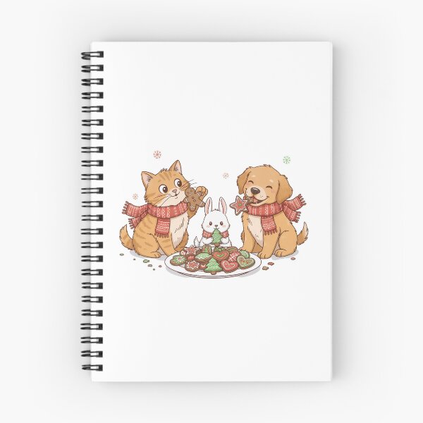 Item preview, Cute Animals Christmas Cookies T-Shirt - Dog Cat Rabbit Nibbling Holiday Snack Tee designed and sold by ZyxDes.