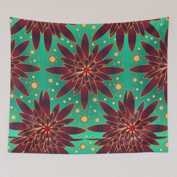 Item preview, Christmas Snowflake & Floral Pattern   designed and sold by HopeAndHustle.