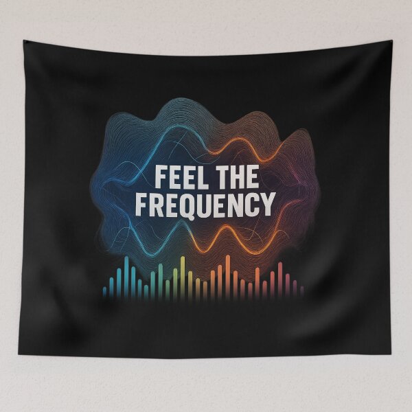 Item preview, Feel the Frequency - Glowing Audio Wave Design designed and sold by MKreative Studio.
