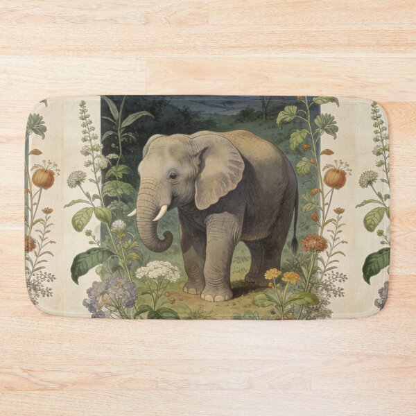 Item preview, Vintage Celestial Elephant Art Print: Night Safari Botanical Illustration designed and sold by Cherrydora.