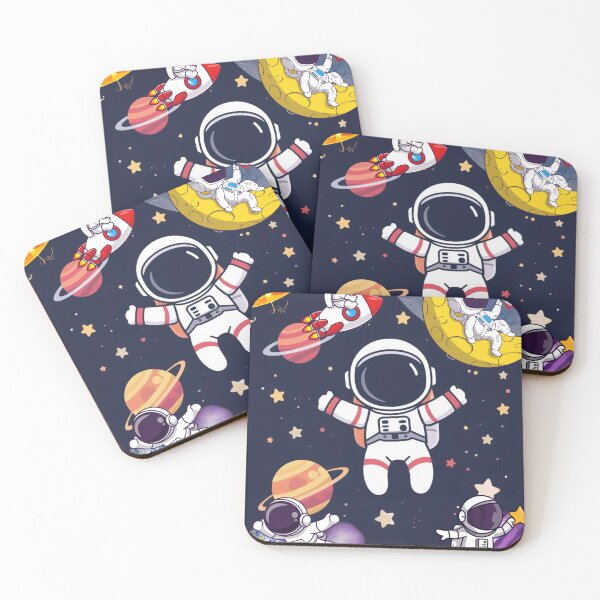 Item preview, cute astronaut floating in outer space designed and sold by tsintsinshop.