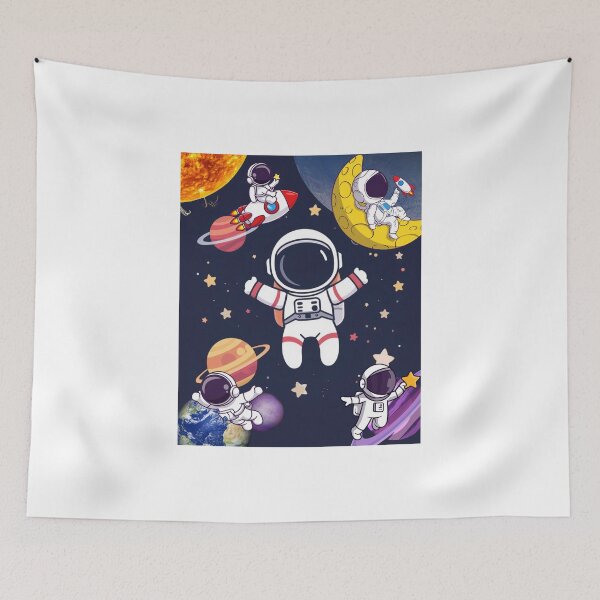 Item preview, cute astronaut floating in outer space designed and sold by tsintsinshop.