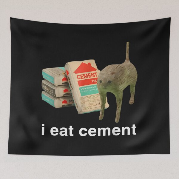 Item preview, I Eat Cement Cursed Cat Funny Oddly Specific designed and sold by Ernestshop9.