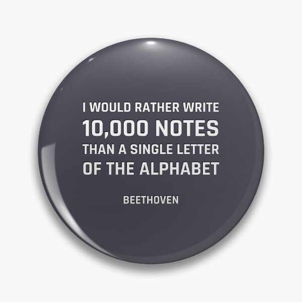 Item preview, Beethoven Quotes - I would rather write 10,000 notes than a single letter of the alphabet designed and sold by Inspirationmotivation.
