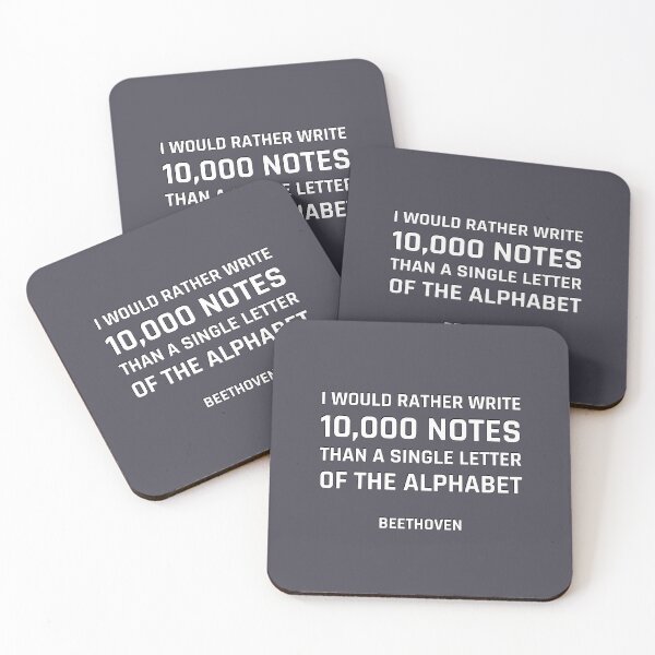 Item preview, Beethoven Quotes - I would rather write 10,000 notes than a single letter of the alphabet designed and sold by Inspirationmotivation.