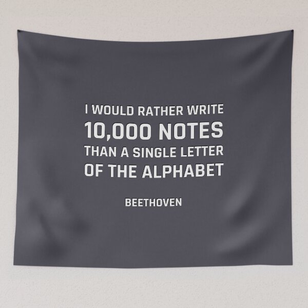 Item preview, Beethoven Quotes - I would rather write 10,000 notes than a single letter of the alphabet designed and sold by Inspirationmotivation.