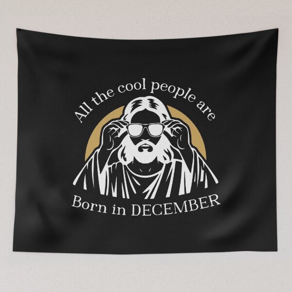 Item preview, Funny Jesus Christmas All The Cool People Are Born in December designed and sold by LeoAnku.