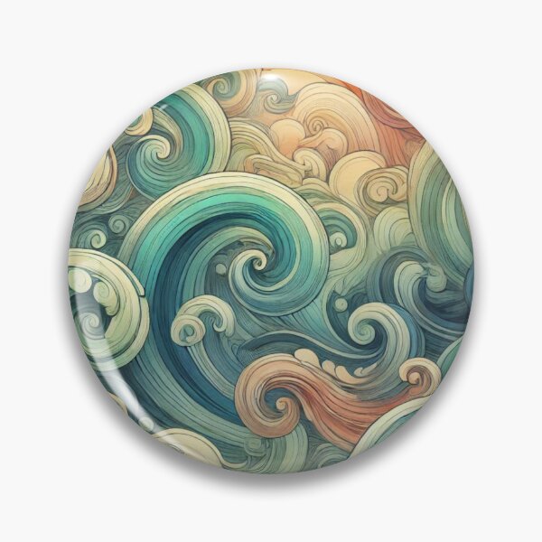 Item preview, Swirling Ocean Wave – Abstract Coastal Fluid Art designed and sold by denip.