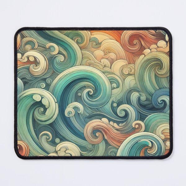 Item preview, Swirling Ocean Wave – Abstract Coastal Fluid Art designed and sold by denip.