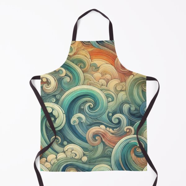 Item preview, Swirling Ocean Wave – Abstract Coastal Fluid Art designed and sold by denip.