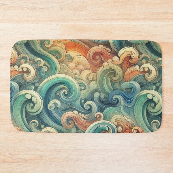 Item preview, Swirling Ocean Wave – Abstract Coastal Fluid Art designed and sold by denip.