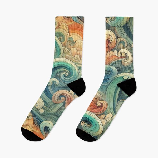 Item preview, Swirling Ocean Wave – Abstract Coastal Fluid Art designed and sold by denip.