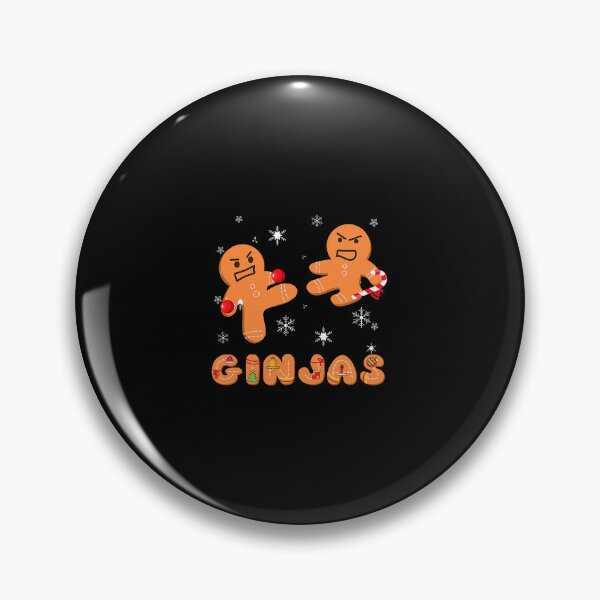 Item preview, Gingas Gingerbread Ninjas Funny Christmas Cookie Fight designed and sold by nojany.