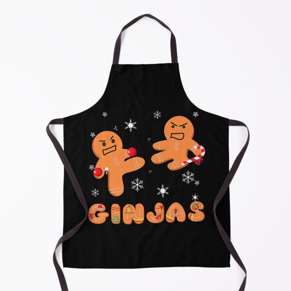 Item preview, Gingas Gingerbread Ninjas Funny Christmas Cookie Fight designed and sold by nojany.