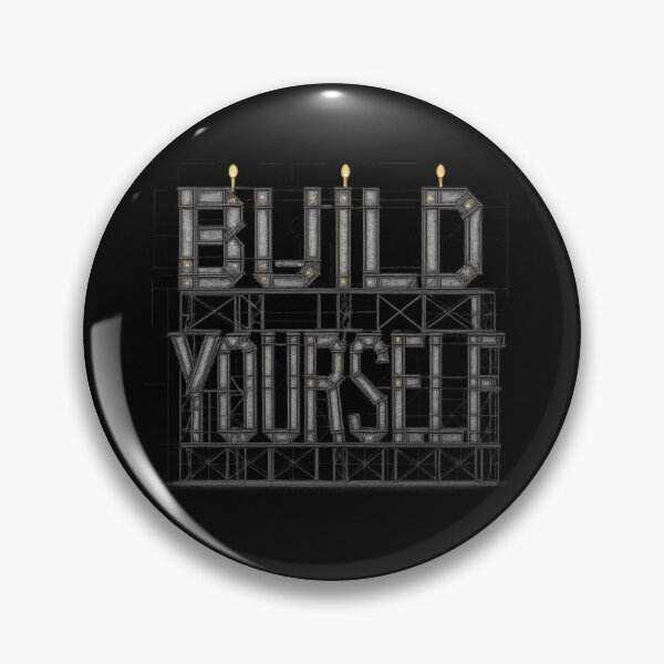 Item preview, Build Yourself - Industrial Steel Typography designed and sold by MKreative Studio.