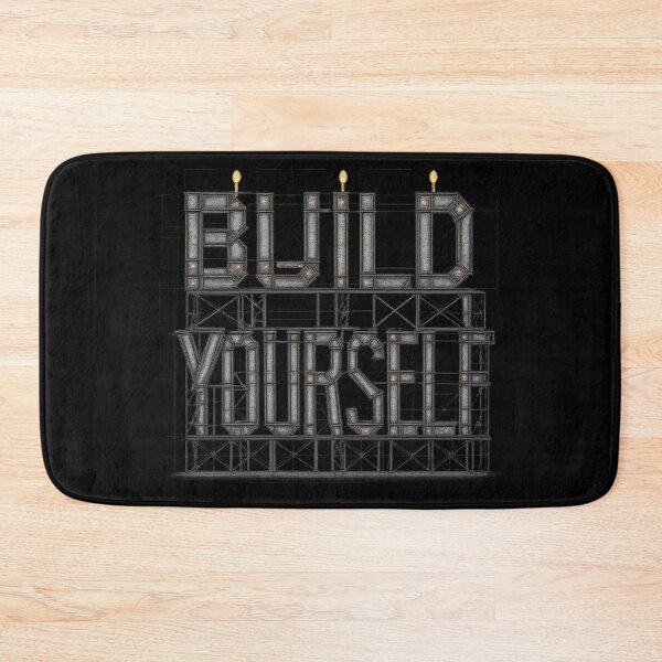 Item preview, Build Yourself - Industrial Steel Typography designed and sold by MKreative Studio.
