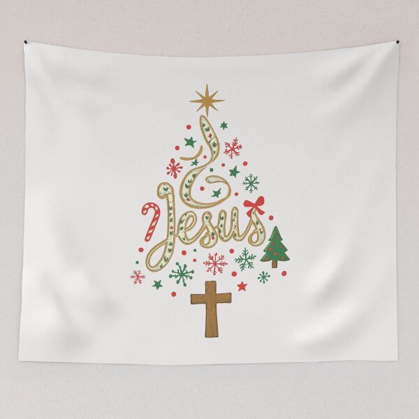Item preview, Jesus Christmas Tree Christian Christmas Snowflakes Jesus Lovers Gift Christian Gifts For Christmas designed and sold by LeoAnku.