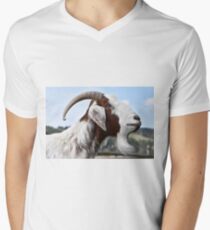 Goat Animal Pet Men's V-Neck T-Shirt