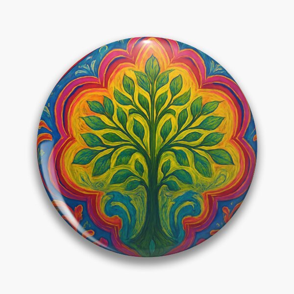 Item preview, Romantic tree in a colorful ornament designed and sold by Sigtrix.