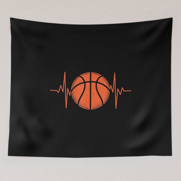 Item preview, Vintage Heartbeat Basketball Player Ball Slam Dunk Fan Hoops designed and sold by DawnPatricia.
