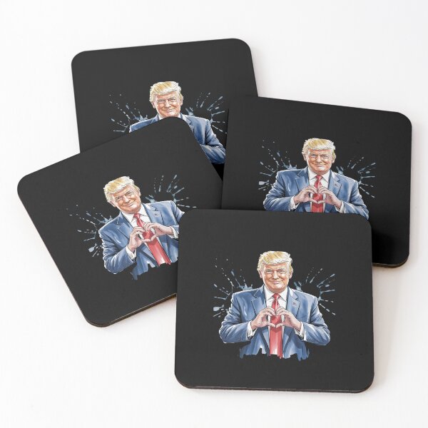 Item preview, Patriotic Watercolor Trump Heart Hands  designed and sold by GamtosMintys.