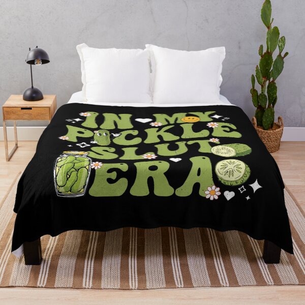 Item preview, In My Pickle Slut Era Groovy Sarcastic Girl Loves Pickles designed and sold by RebeccaCelia.