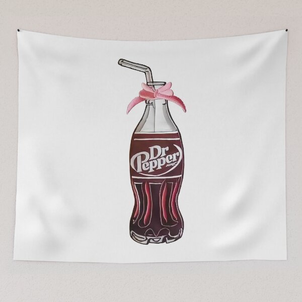 Item preview, Embroidered Dr Pepper, Pink Bow Soda Bottle, Soda Lover designed and sold by LeonieAbbott.