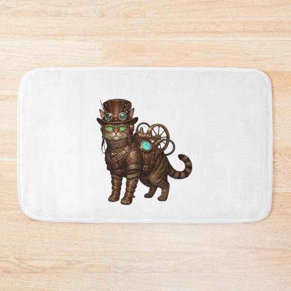 Item preview, Steampunk Cat With Goggles And Gear designed and sold by elderberry.