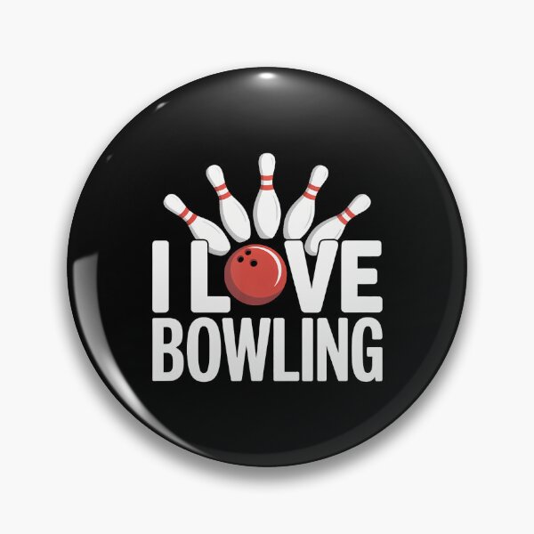 Item preview, I Love Bowling Enthusiast Fun Pins Ball designed and sold by RubySandy.