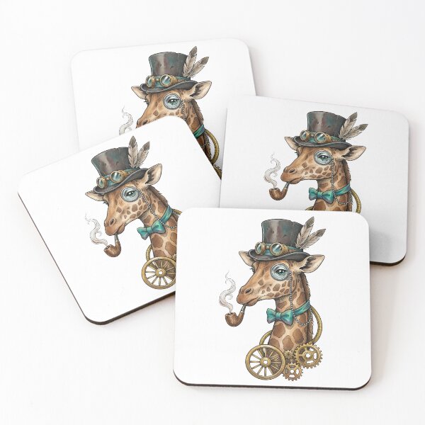 Item preview, Steampunk Giraffe With Top Hat And Gears designed and sold by elderberry.