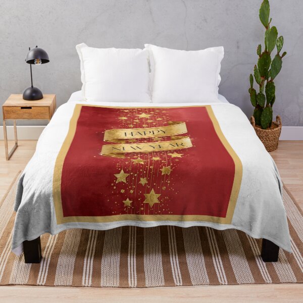 Item preview, Luxurious Golden Stars Happy New Year Card designed and sold by asliberry.