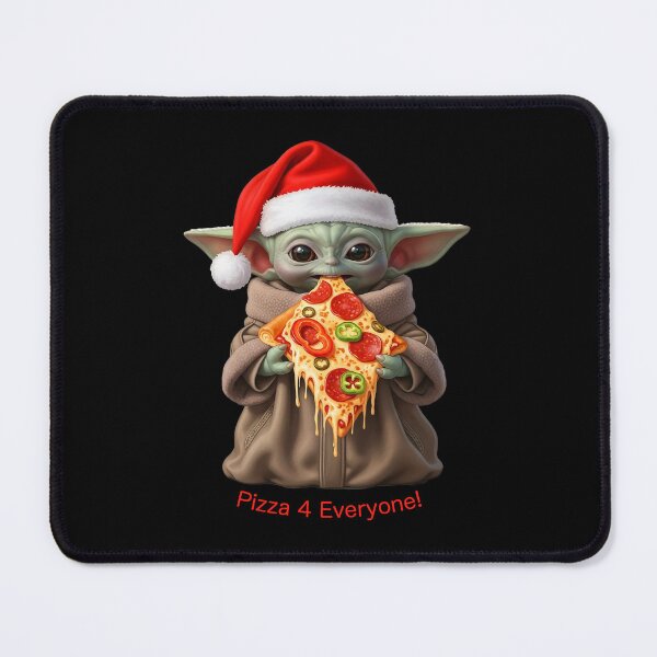 Item preview, Baby Yoda "Pizza 4 Everyone!" Christmas T-Shirt Design - Grogu with Pepperoni Pizza designed and sold by HexOne.